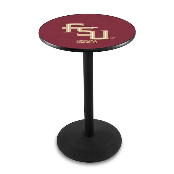 42" Blk Wrinkle Florida State (Script) Pub Table